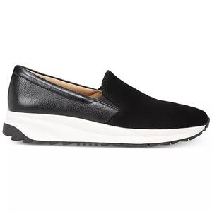 Naturalizer Selah SLIP ON SNEAKER Black Suede & Leather Size 7
